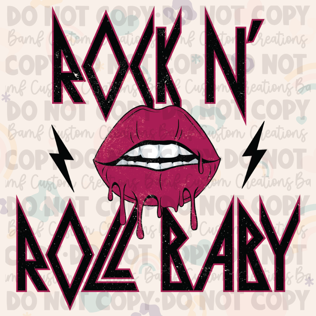 0498 | Rock N' Roll Baby | Stickercal