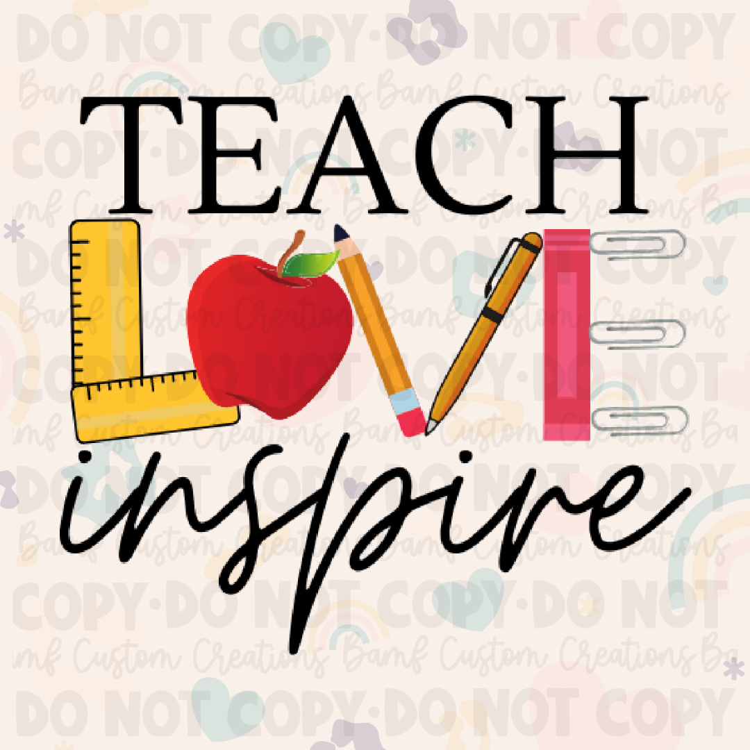 0073 | Teach Love Inspire | Stickercal