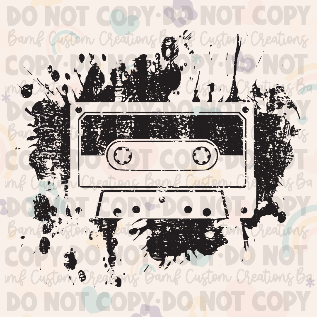 0283 | Grunge Cassette Player | Stickercal