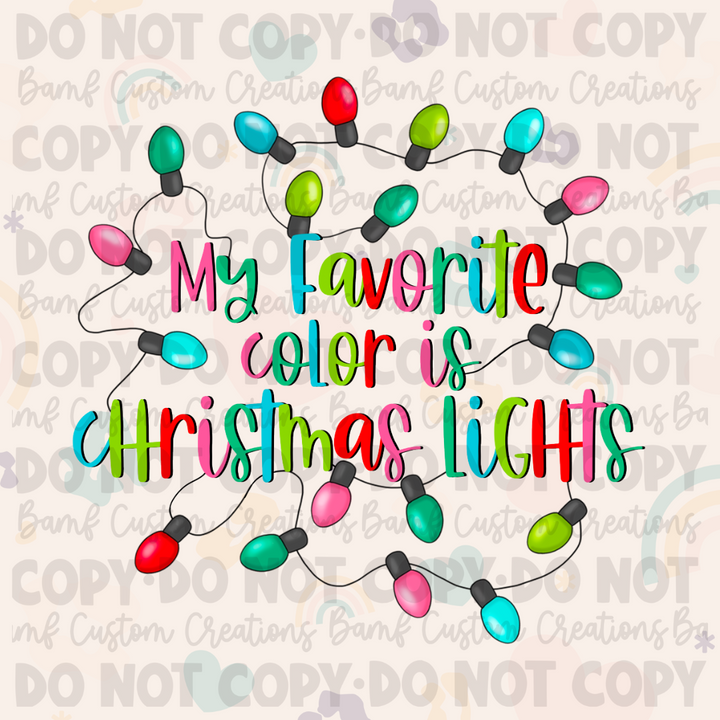 0166 | My Favorite Color is Christmas Lights | Stickercal