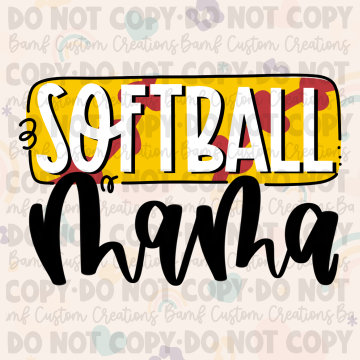 0113 | Softball Mama | Stickercal