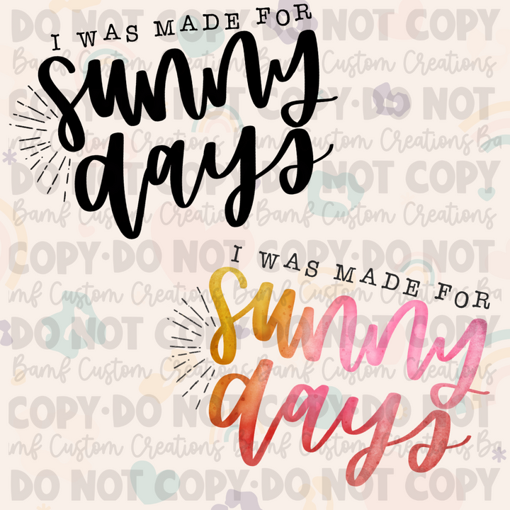 0299 | Made for Sunny Days | Stickercal