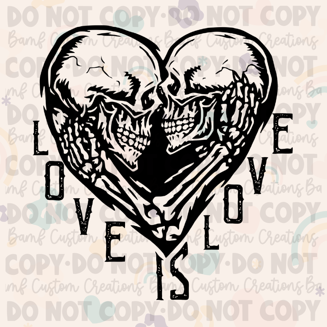 0122 | Love is Love Skeleton | Stickercal