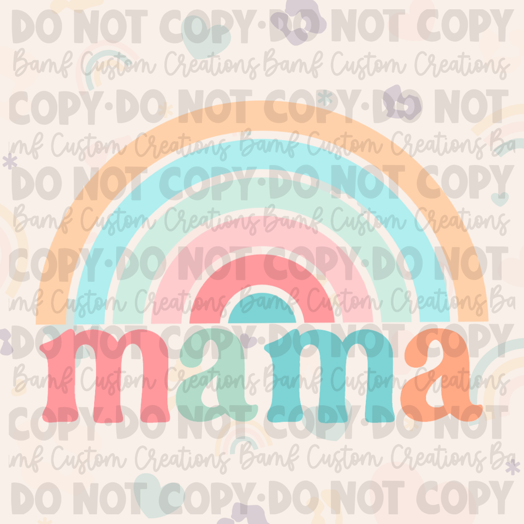 0127 | Mama Pastel Rainbow | Stickercal