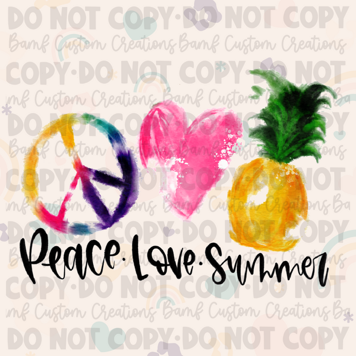 0307 | Peace Love Summer | Stickercal