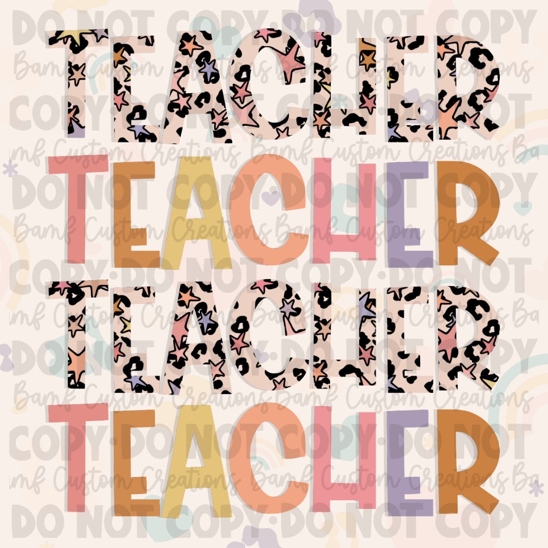 0133 | Teacher Stacked | Stickercal