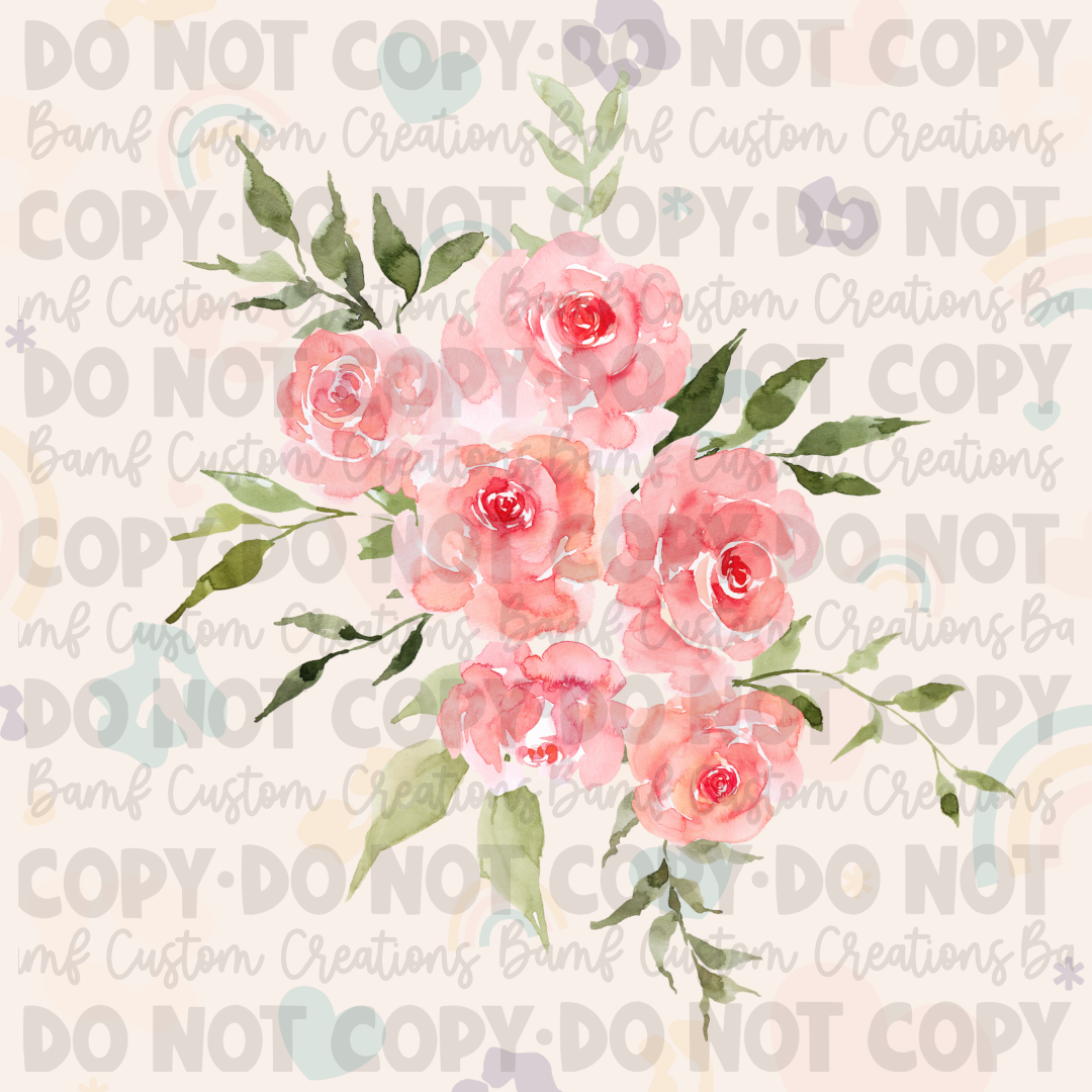 0136 | Blush Pink Floral Bouquet | Stickercal