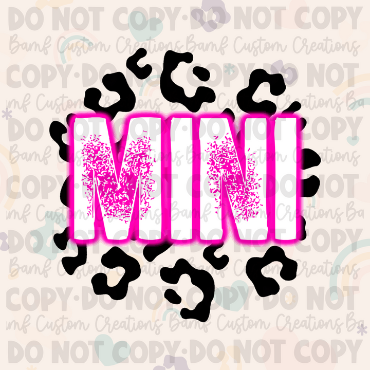 0318 | Neon Leopard Mama + Mini | Stickercal