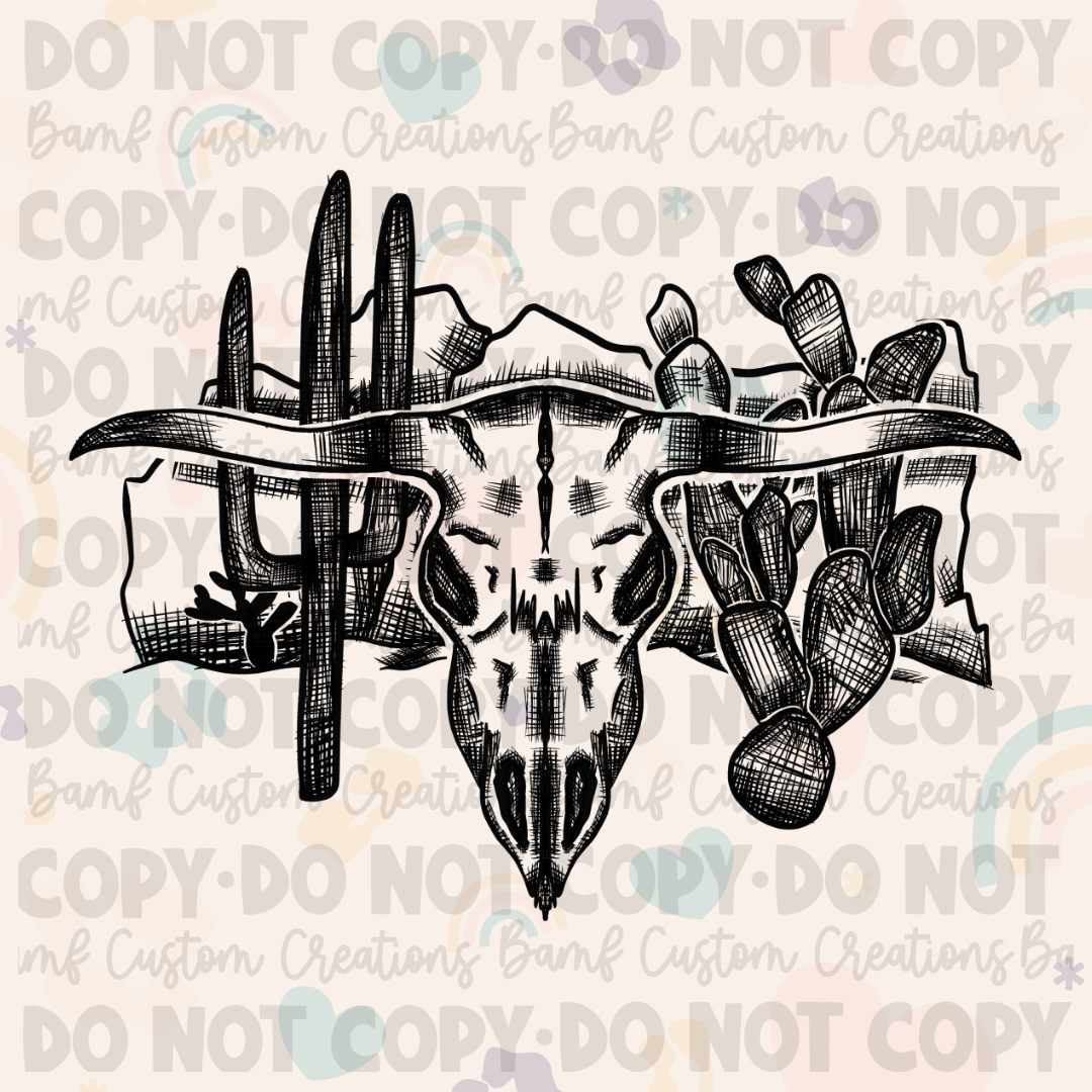 0349 | Cactus Skull | Stickercal