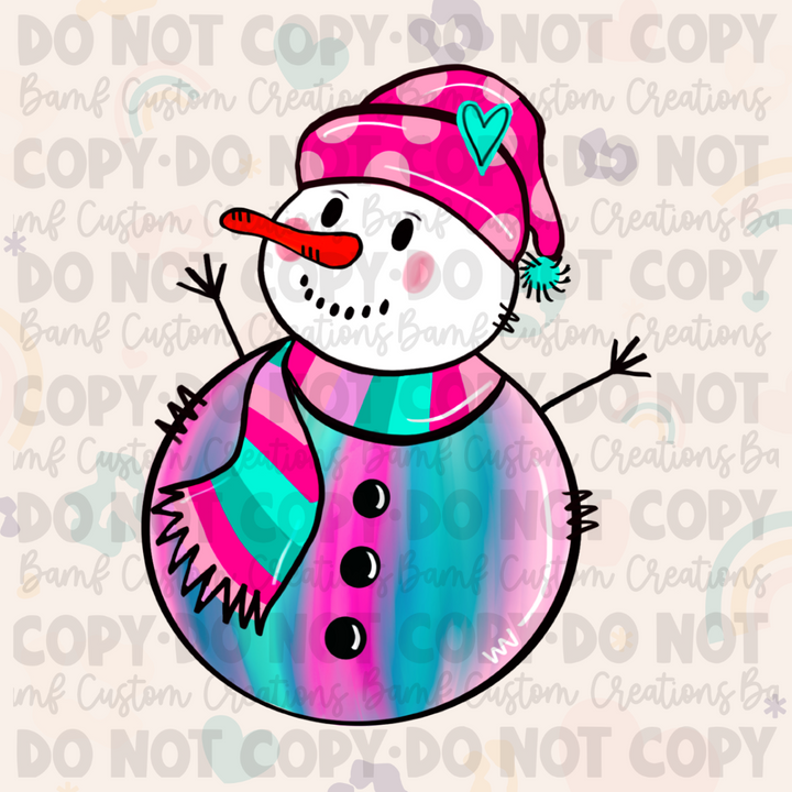 0176 | Colorful Snowman | Stickercal