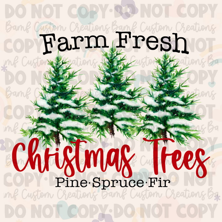 0182 | Farm Fresh Christmas Trees | Stickercal