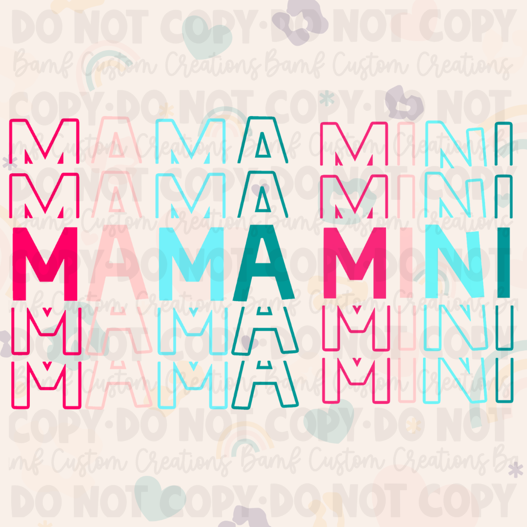 0030 | Mama + Mini Stacked | Individual or Set | Stickercal