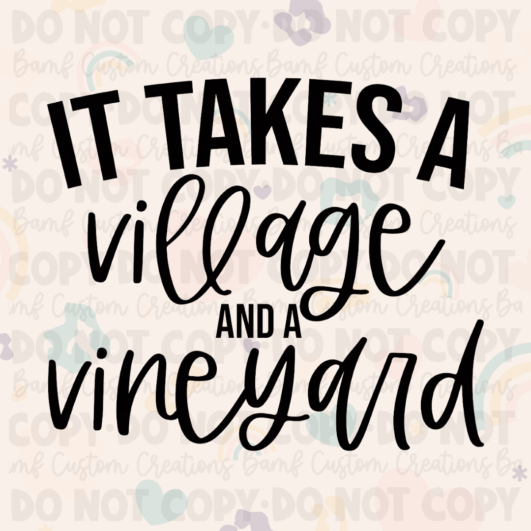 0031 | It Takes A Village + A Vineyard | Stickercal