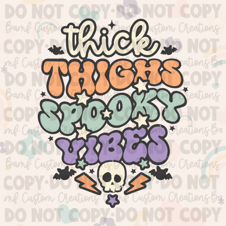 0368 | Thick Thighs Spooky Vibes | Stickercal
