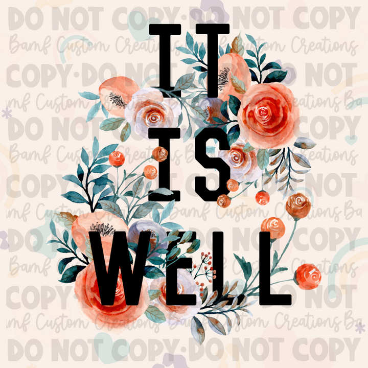 0198 | It Is Well | Stickercal