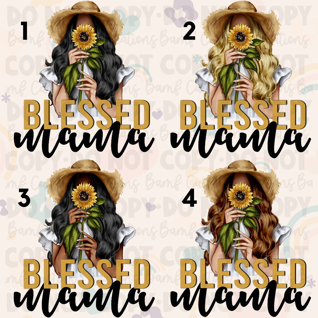 0040 | Sunflower - Blessed Mama | Stickercal