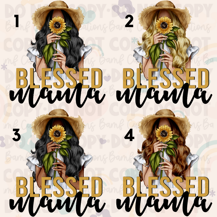 0040 | Sunflower - Blessed Mama | Stickercal