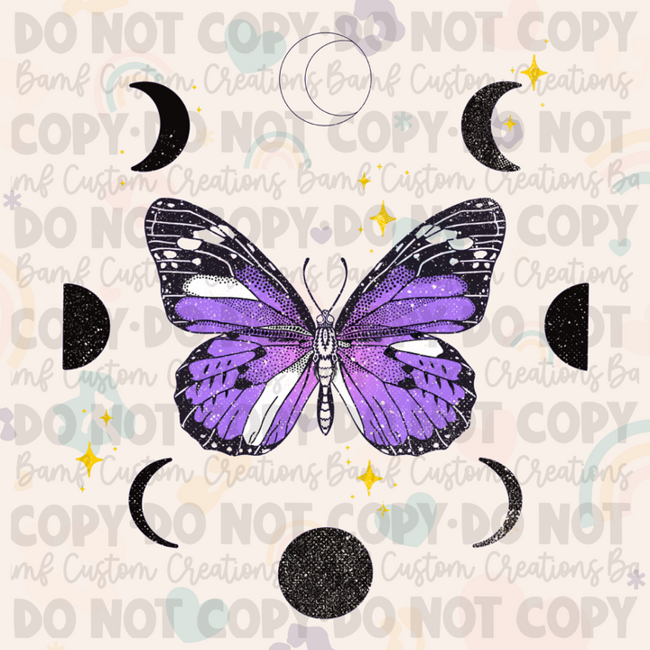 0215 | Butterfly Moon Phase | Stickercal