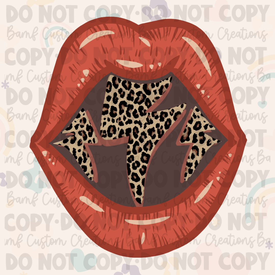 0221 | Leopard Lightening Lips | Stickercal