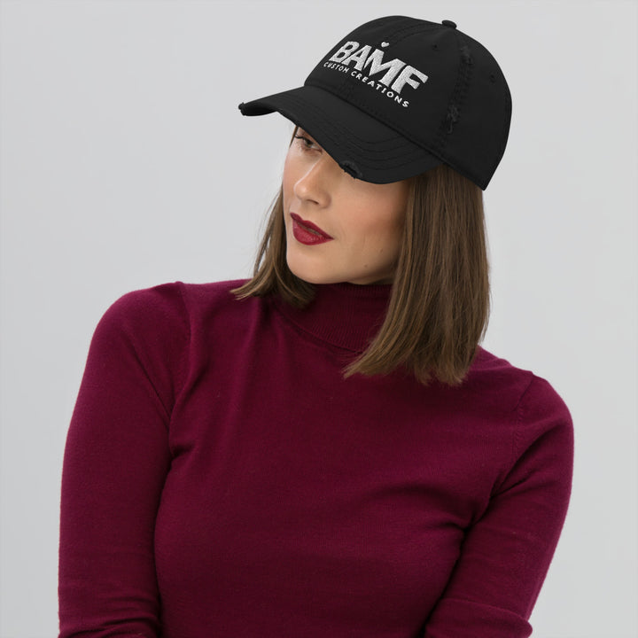 Distressed & Embroidered BAMF Logo Hat