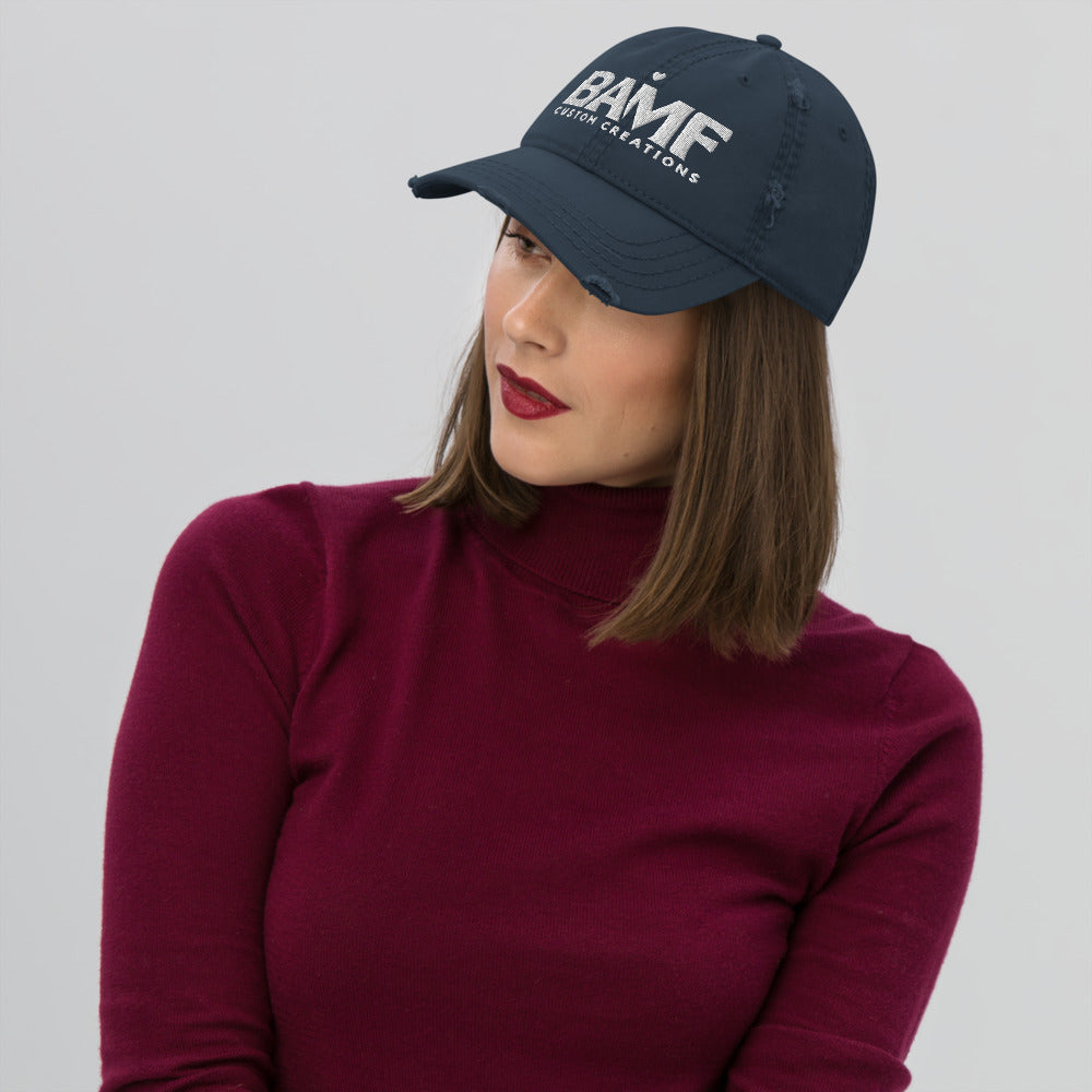 Distressed & Embroidered BAMF Logo Hat
