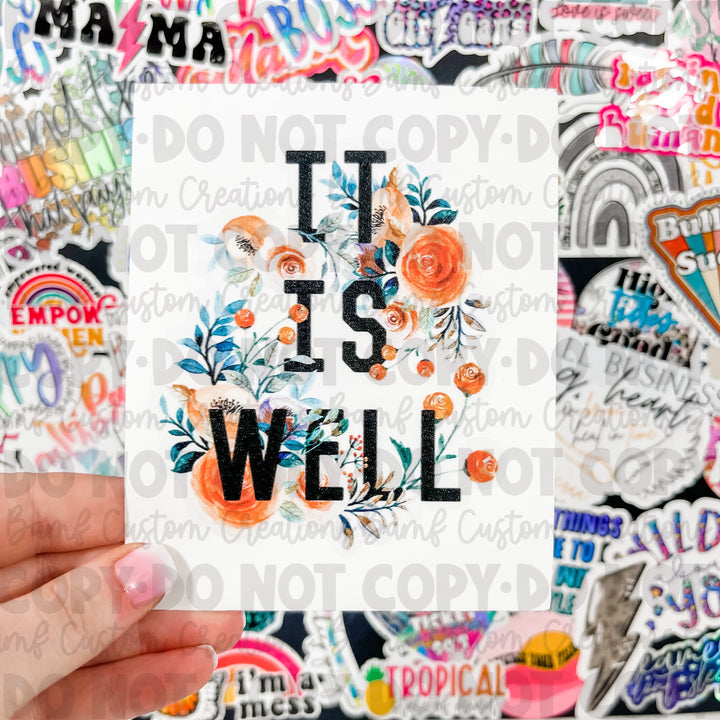 0198 | It Is Well | Stickercal