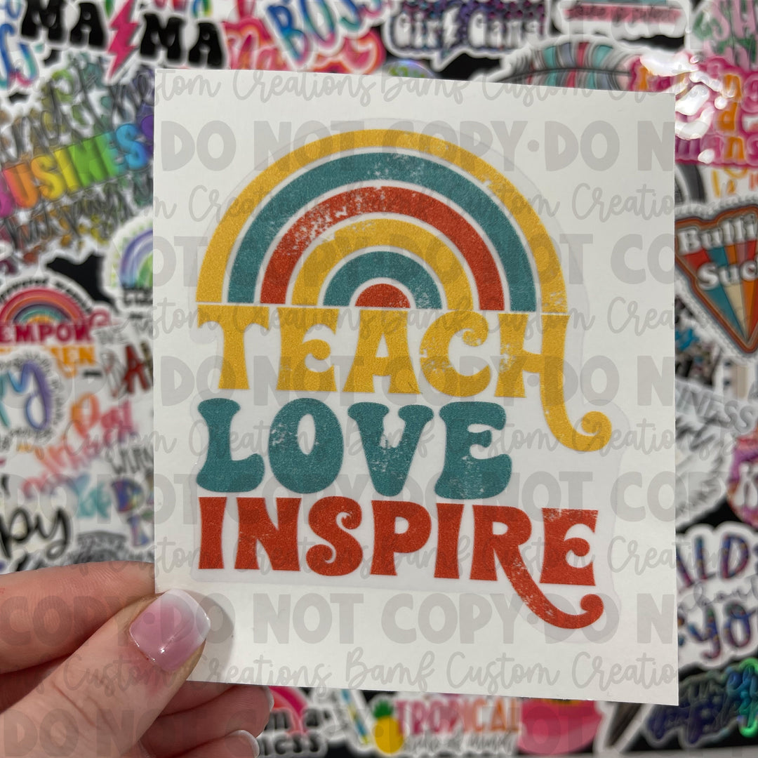 0213 | Retro Teach Love Inspire | Stickercal